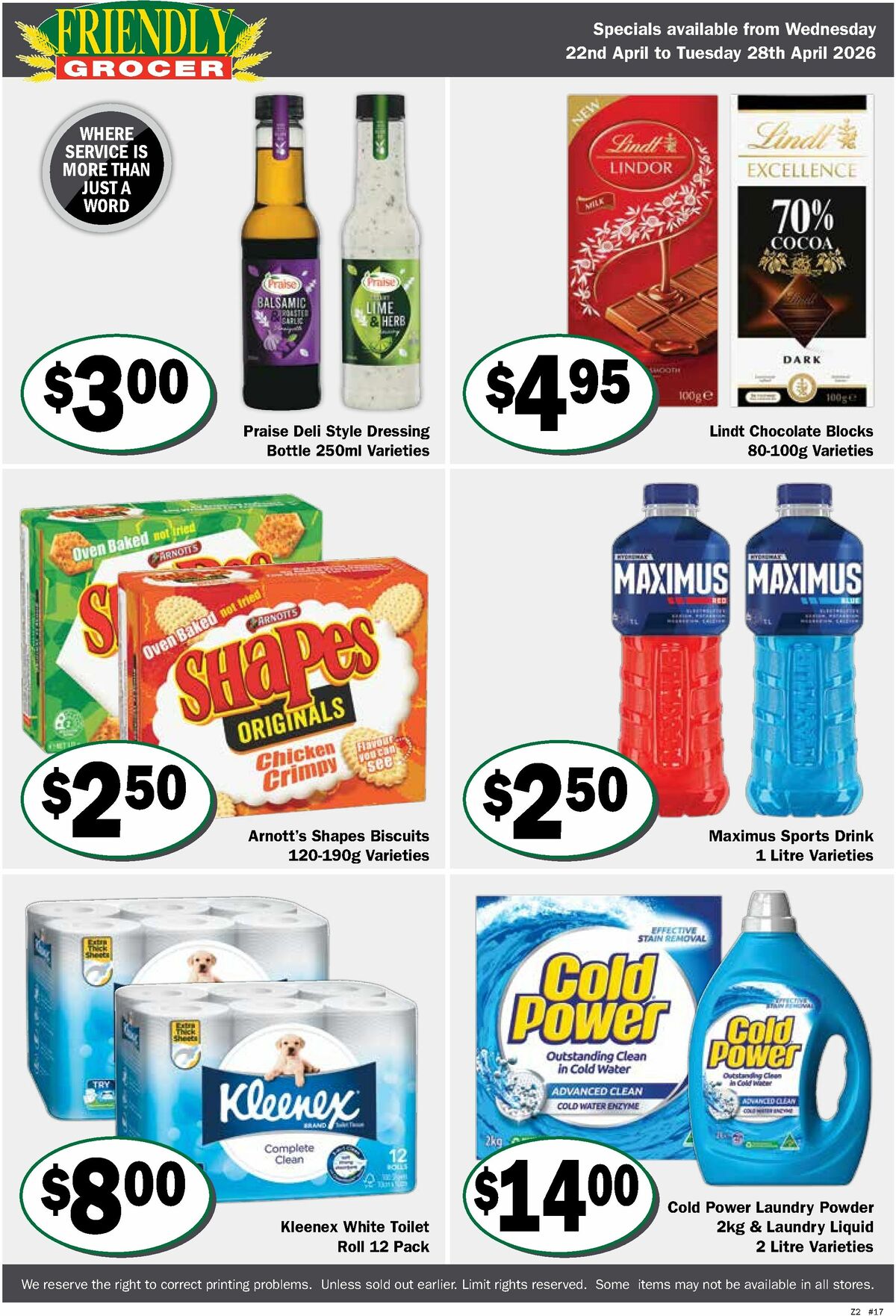 Friendly Grocer Catalogues from 22 April