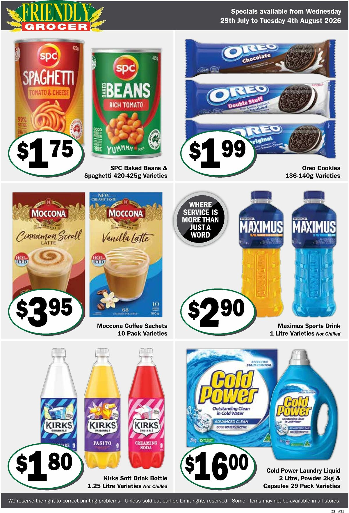 Friendly Grocer Catalogues from 29 July