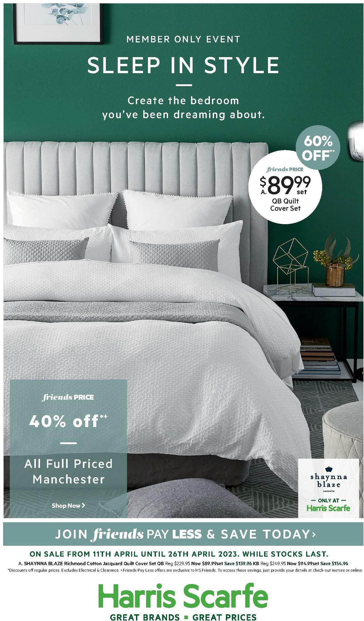 Harris Scarfe Sleep In Style Catalogues from 11 April