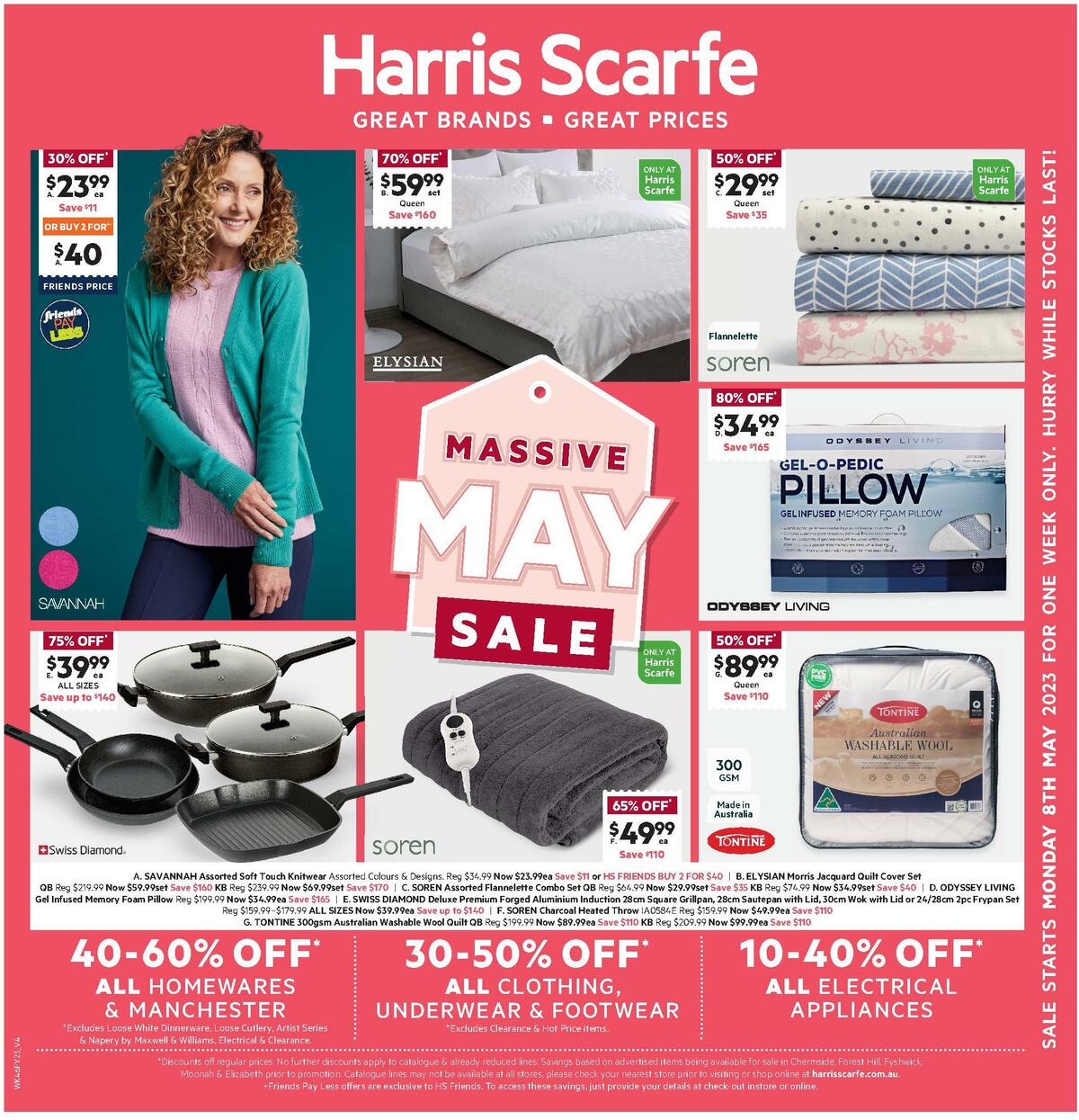 Harris Scarfe Catalogues from 8 May