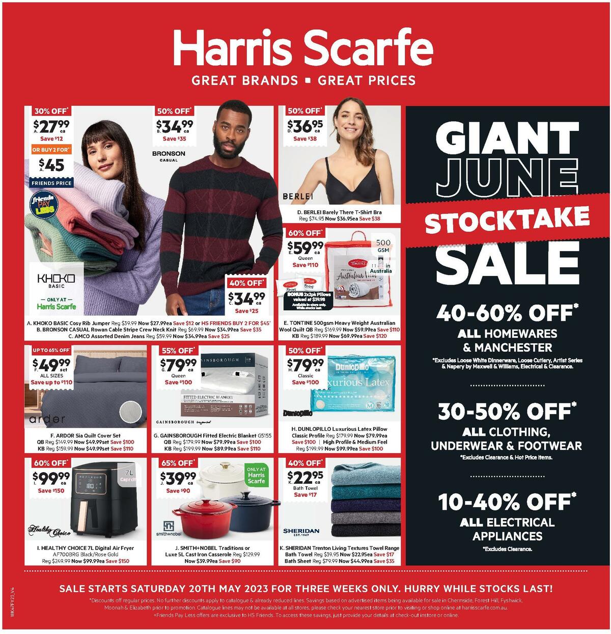 Harris Scarfe Catalogues from 20 June