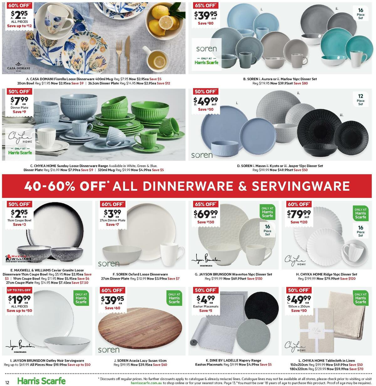 Harris Scarfe Catalogues from 20 June