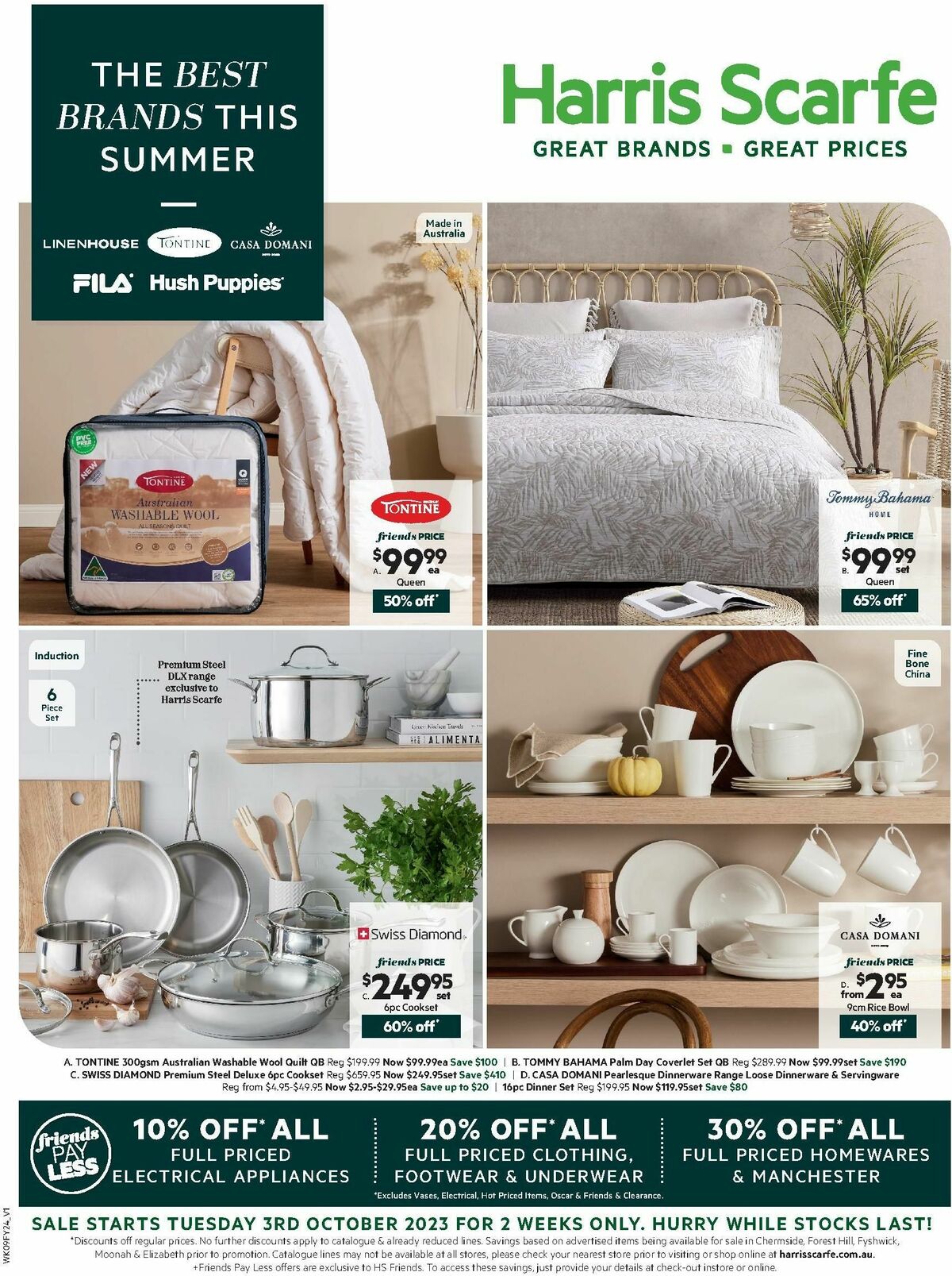 Harris Scarfe Catalogues from 3 October