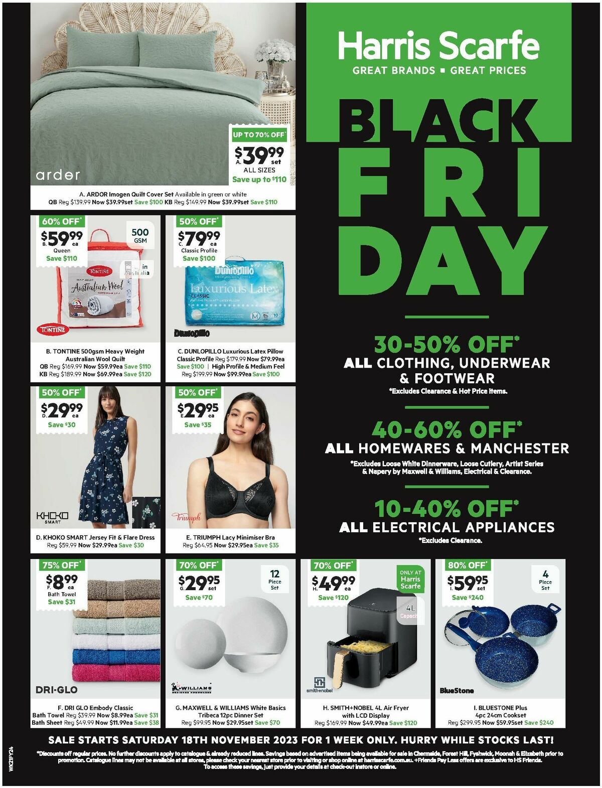 Harris Scarfe Catalogues from 18 November