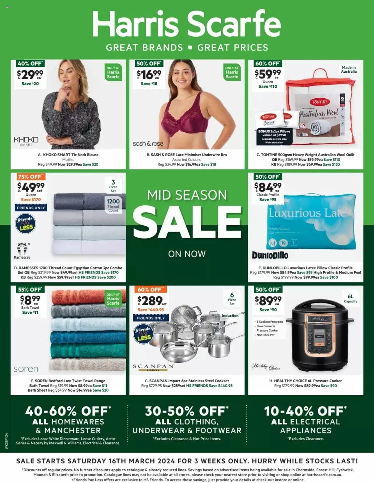 Harris Scarfe Catalogues from 16 March