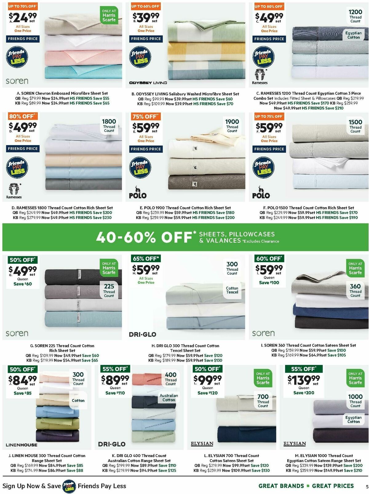 Harris Scarfe Catalogues from 5 April