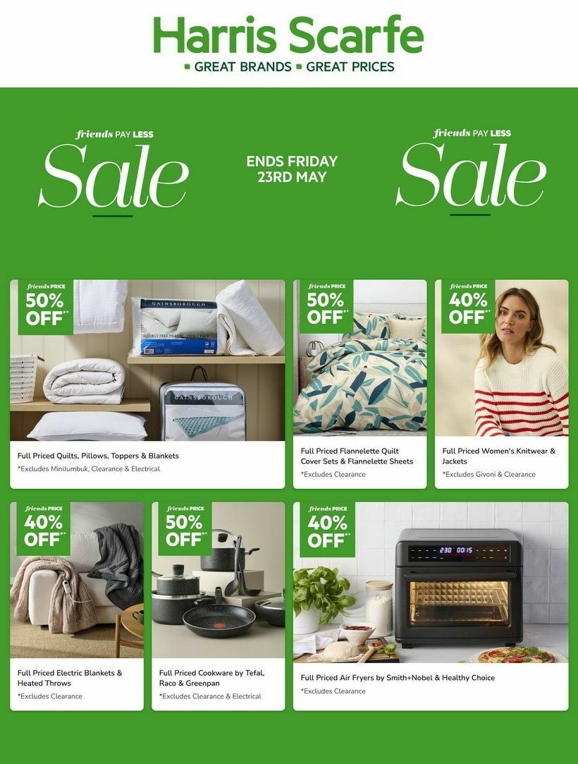 Harris Scarfe Catalogues from 12 May