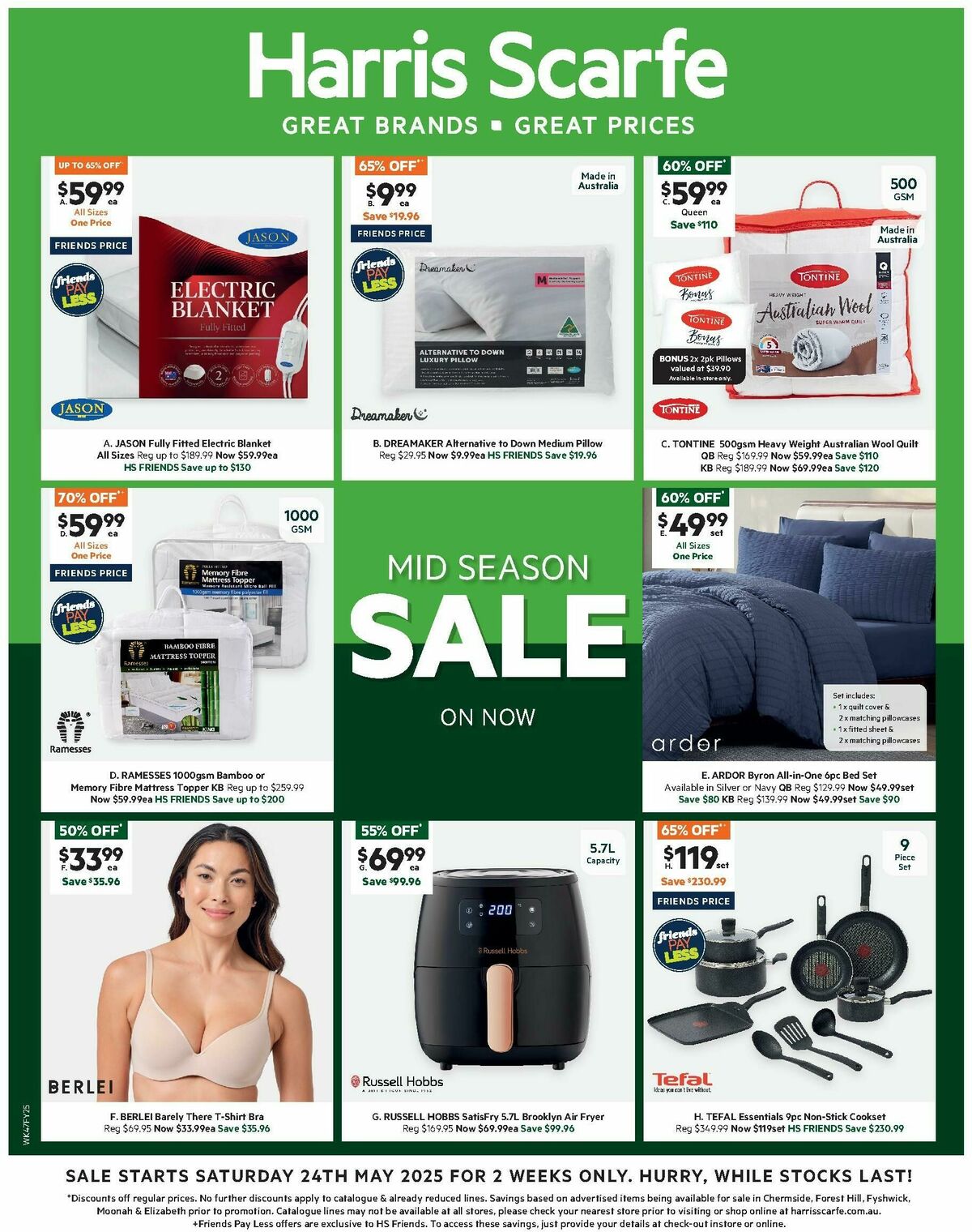 Harris Scarfe Catalogues from 24 May