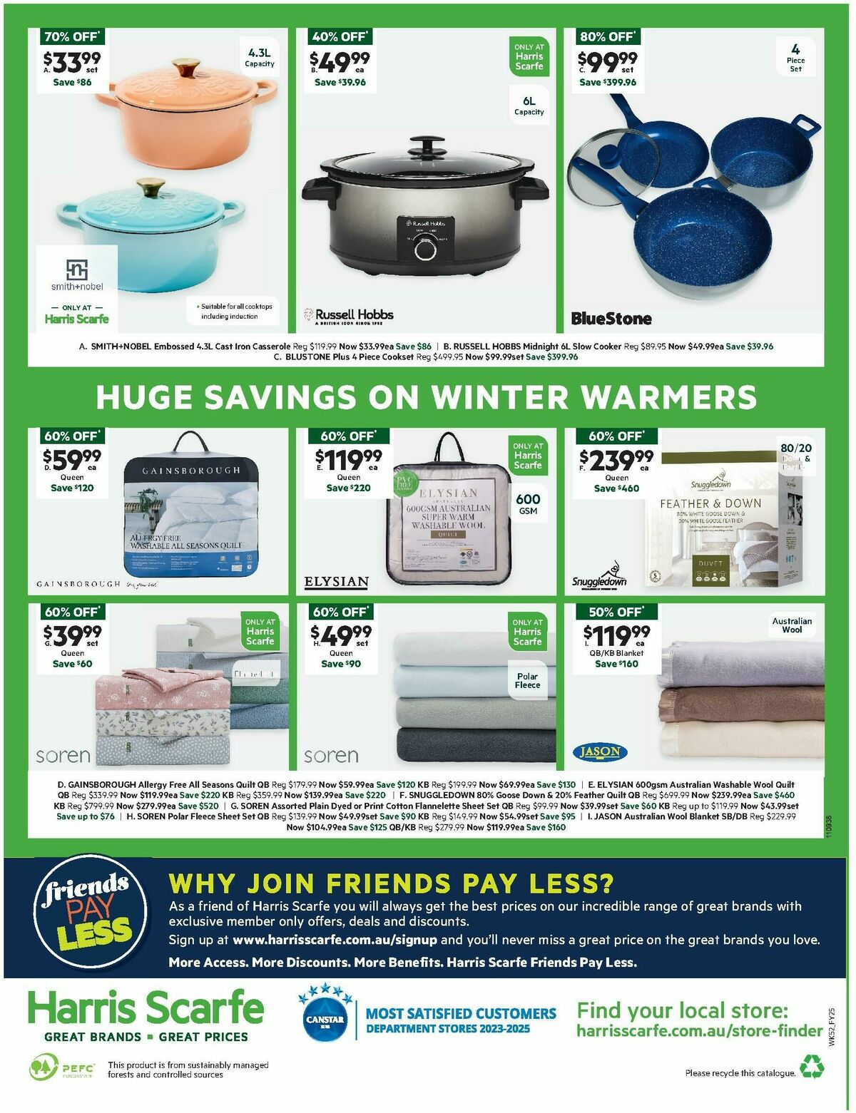 Harris Scarfe Catalogues from 28 June