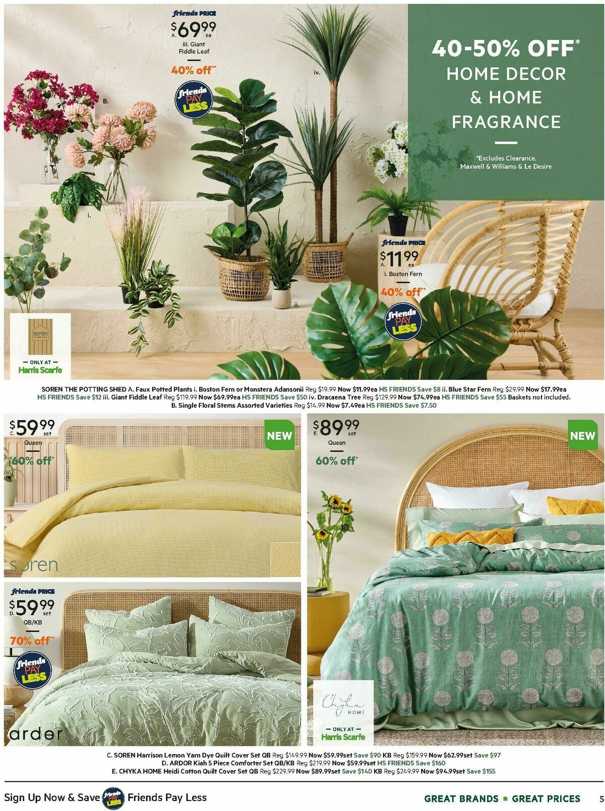 Harris Scarfe Catalogues from 21 August