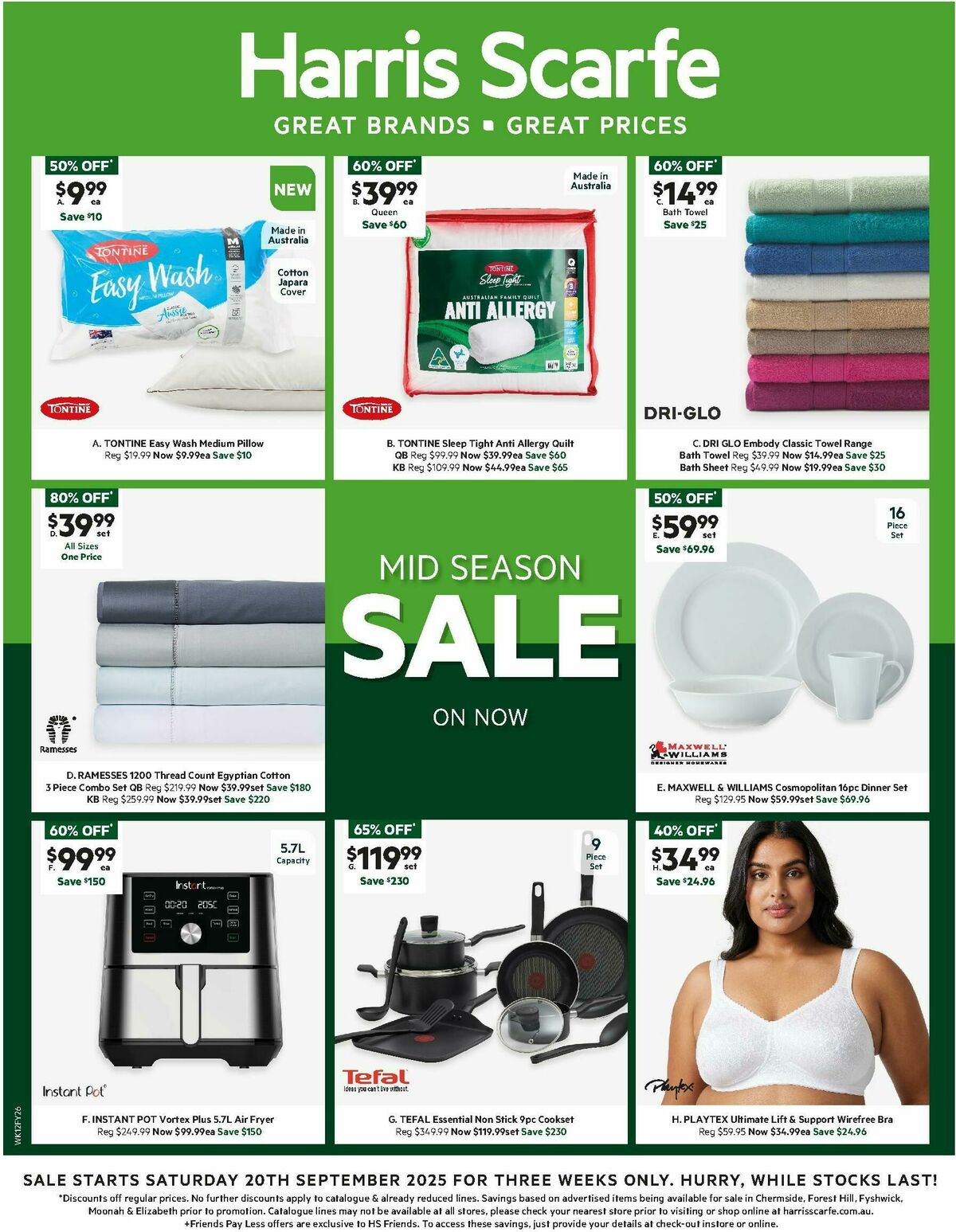 Harris Scarfe Catalogues from 20 September