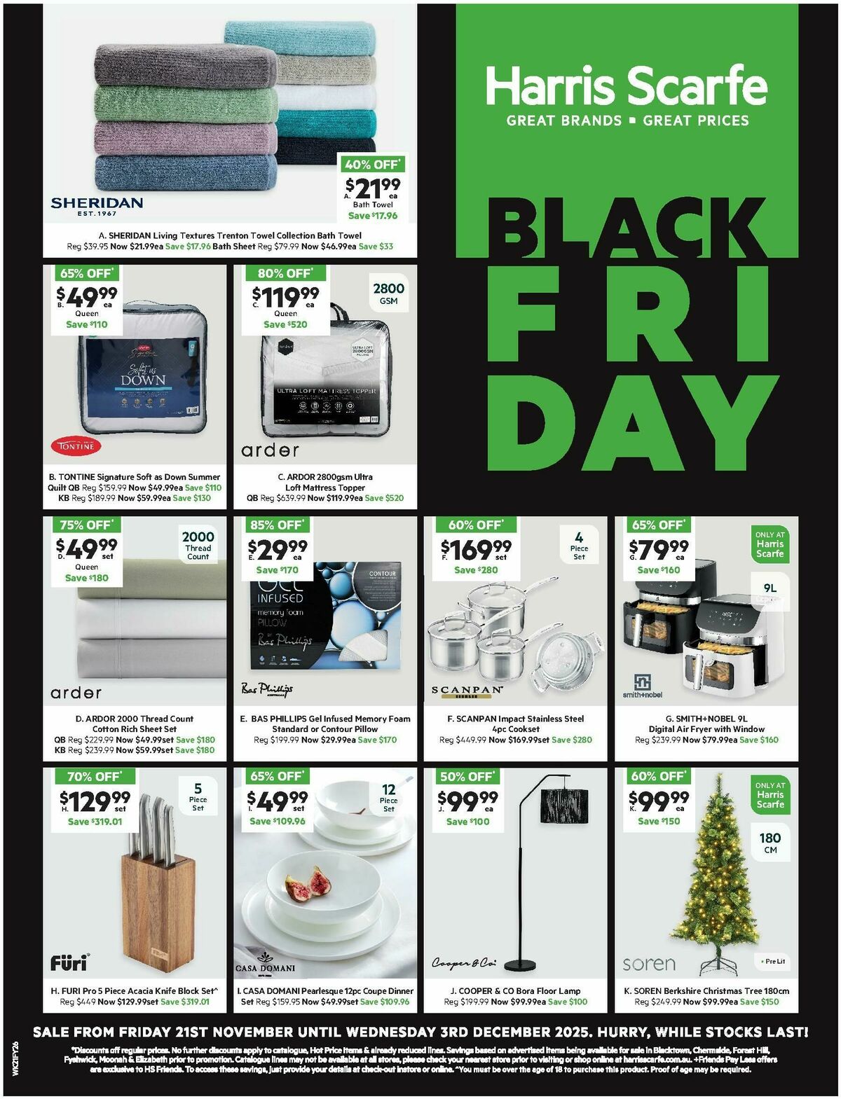 Harris Scarfe Black Friday Catalogues from 21 November