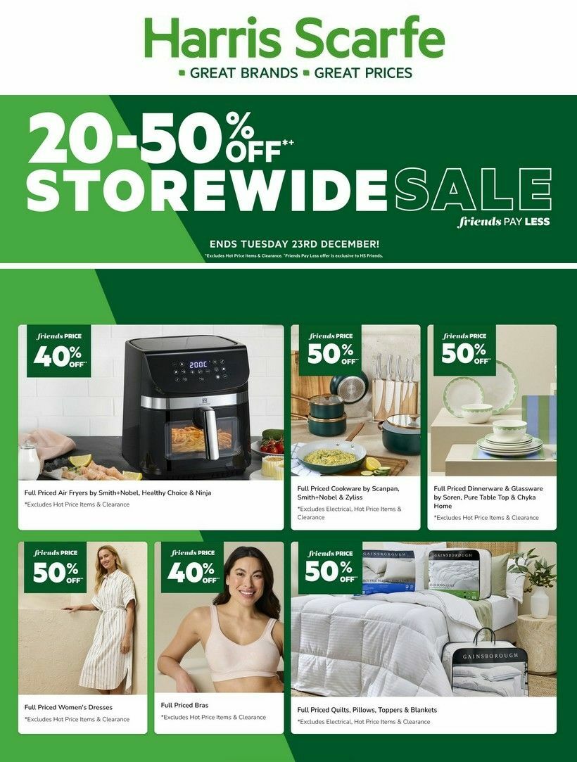 Harris Scarfe Catalogues from 15 December