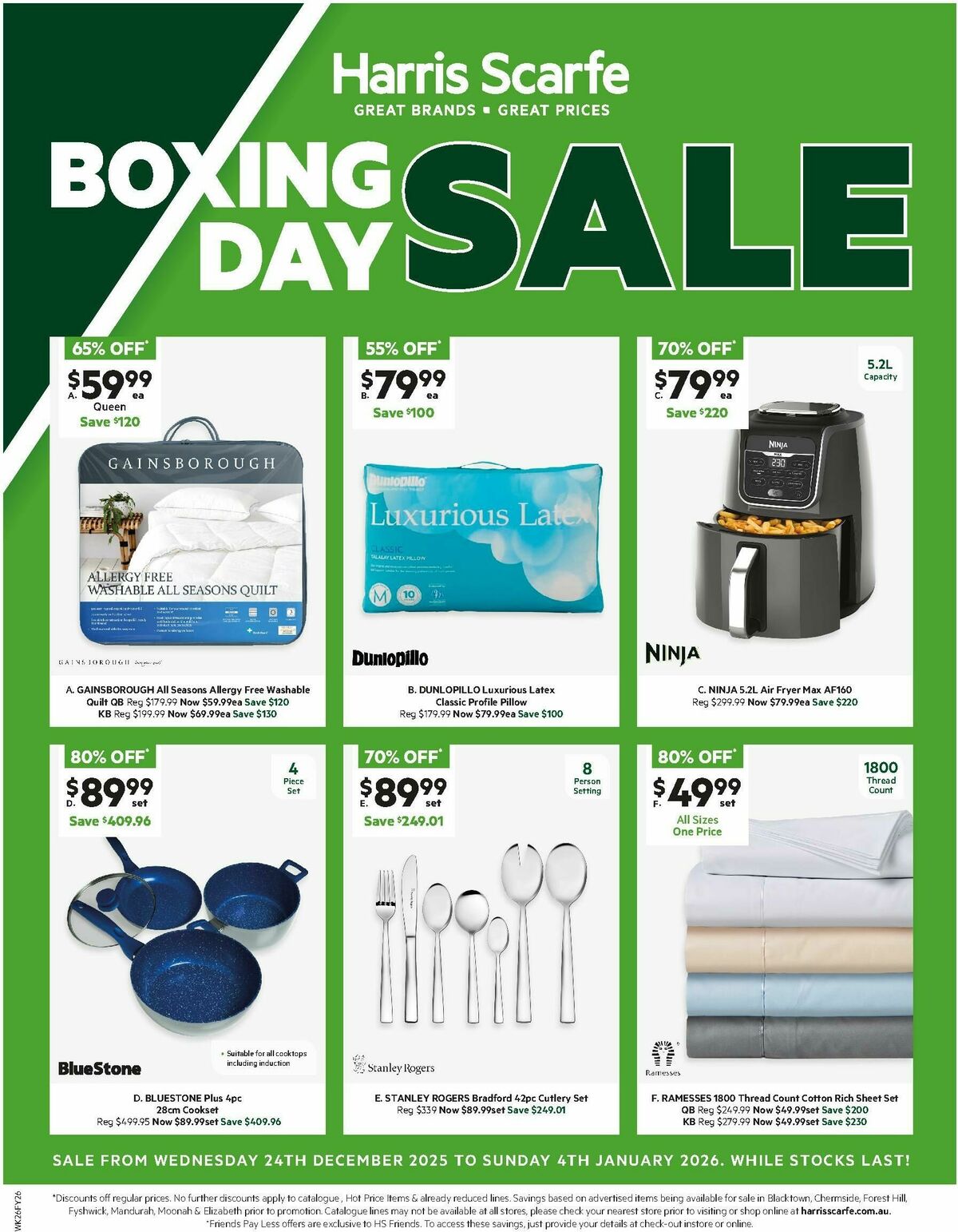 Harris Scarfe Catalogues from 24 December