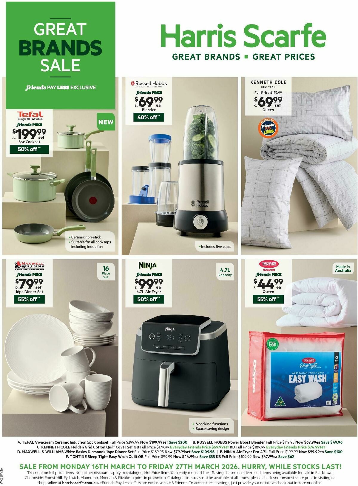 Harris Scarfe Catalogues from 16 March