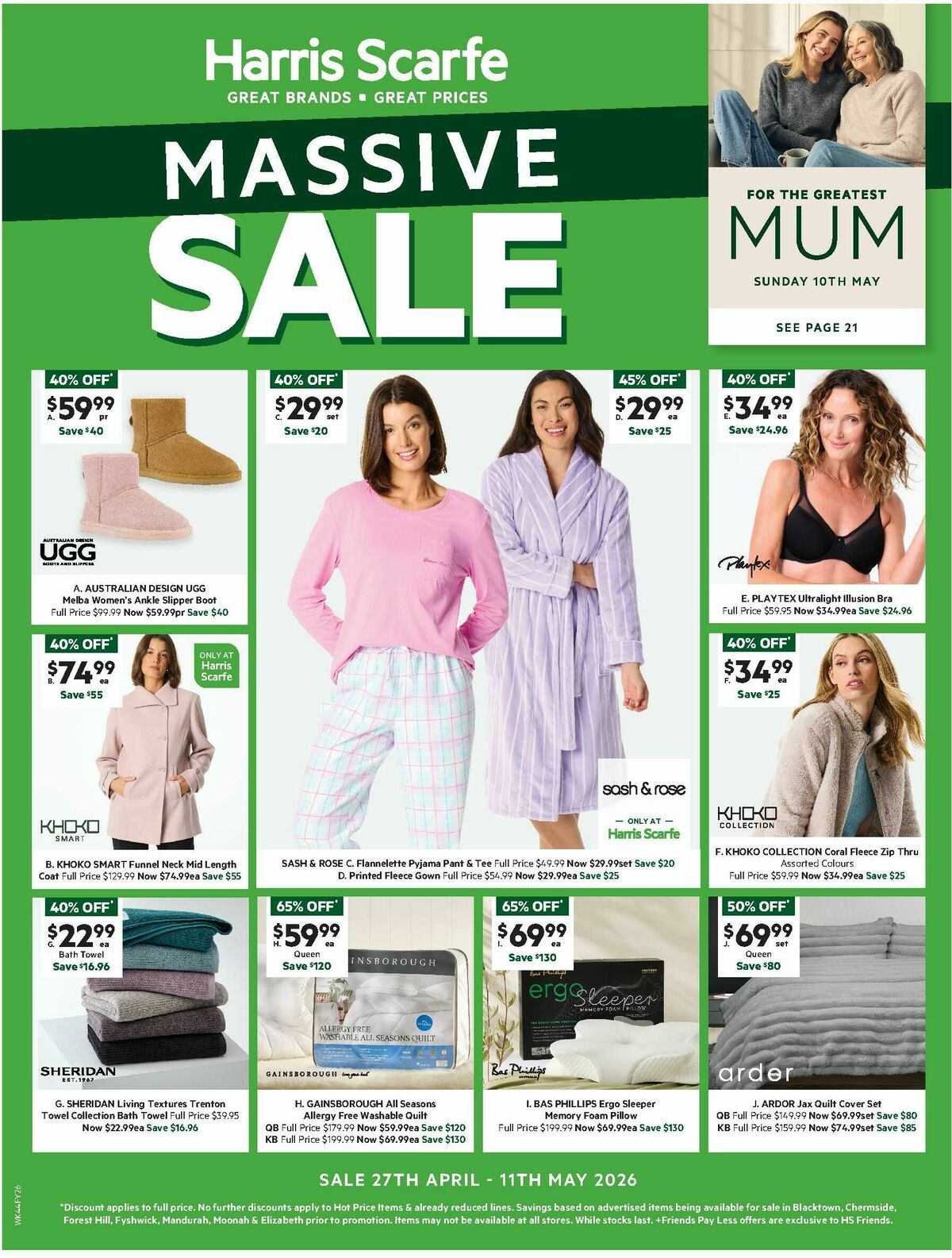 Harris Scarfe Catalogues from 27 April