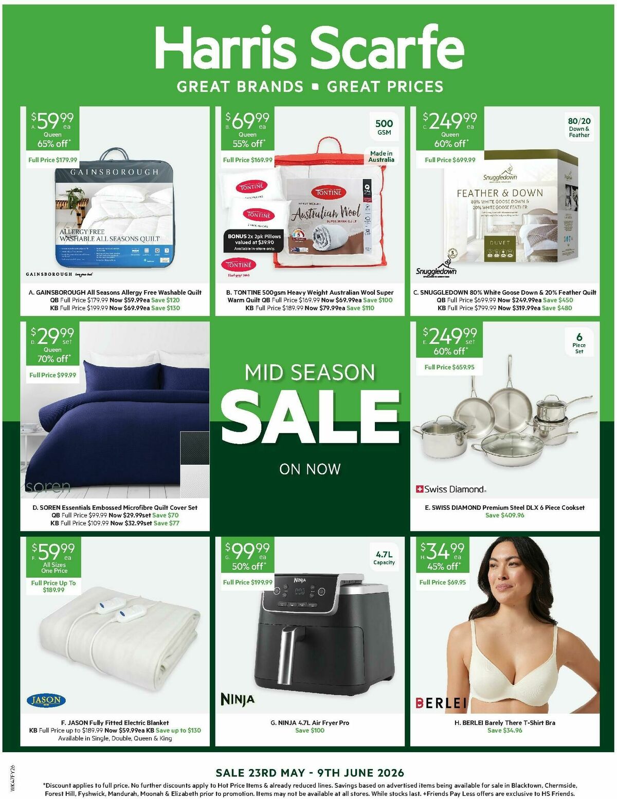 Harris Scarfe Catalogues from 23 May