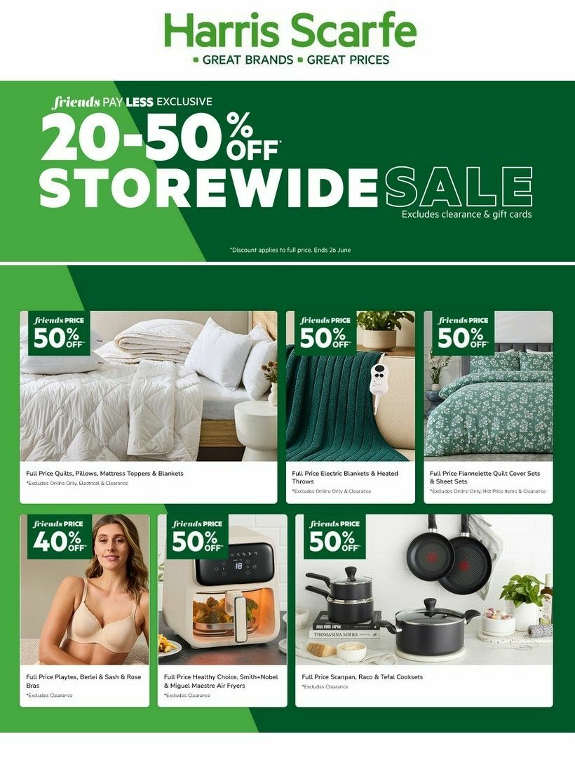 Harris Scarfe Catalogues from 15 June