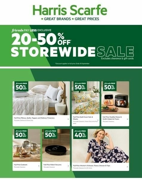 Harris Scarfe Catalogues from 9 September
