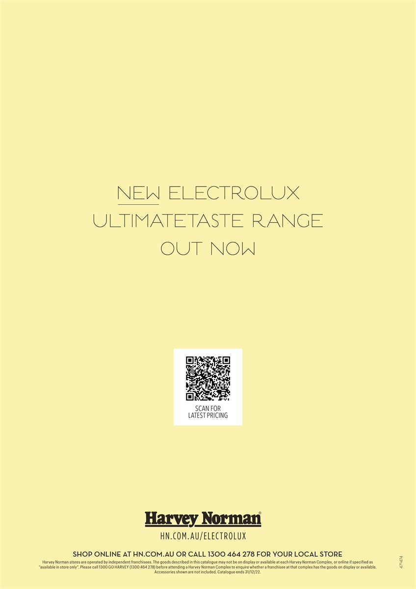 Harvey Norman Electrolux Catalogues from 14 July