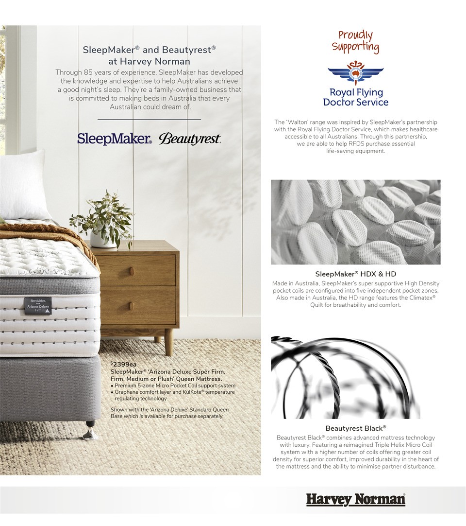 Harvey Norman Australian Made Mattress Catalogues from 20 October