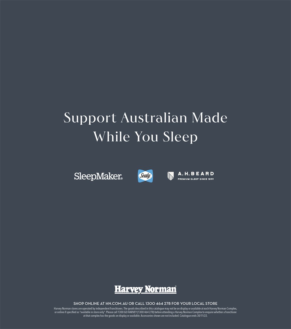 Harvey Norman Australian Made Mattress Catalogues from 20 October