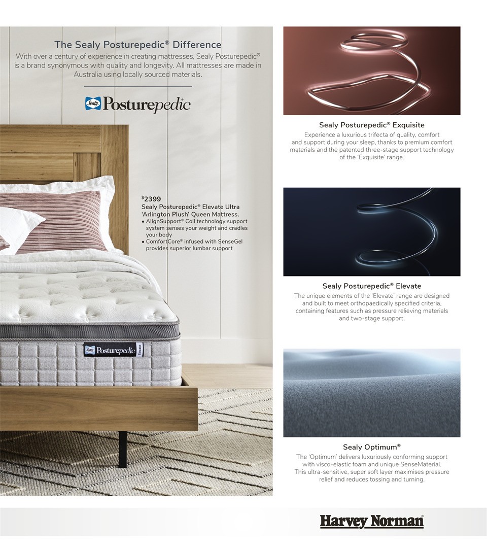 Harvey Norman Australian Made Mattress Catalogues from 20 October