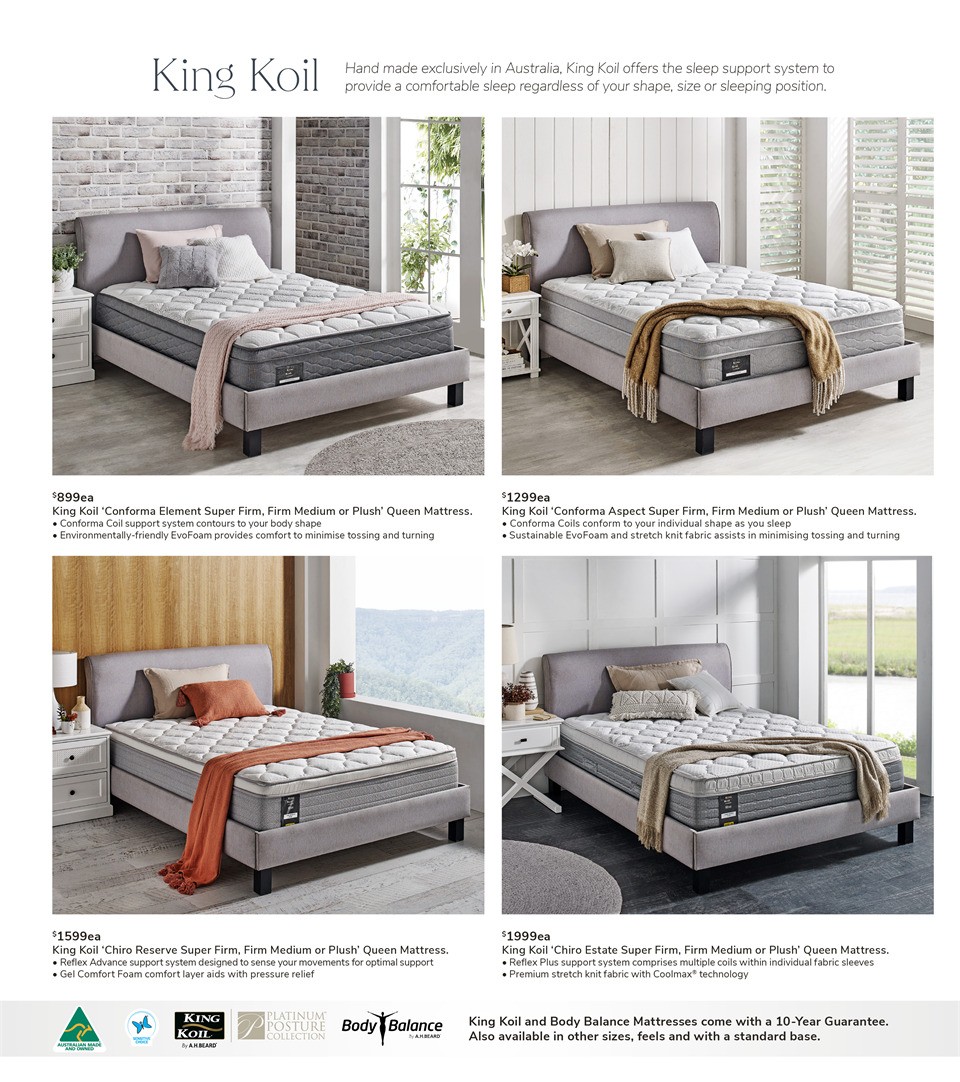 Harvey Norman Australian Made Mattress Catalogues from 20 October