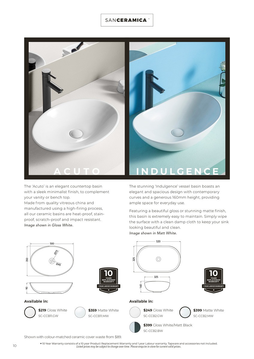 Harvey Norman SanCeramica Catalogues from 6 May