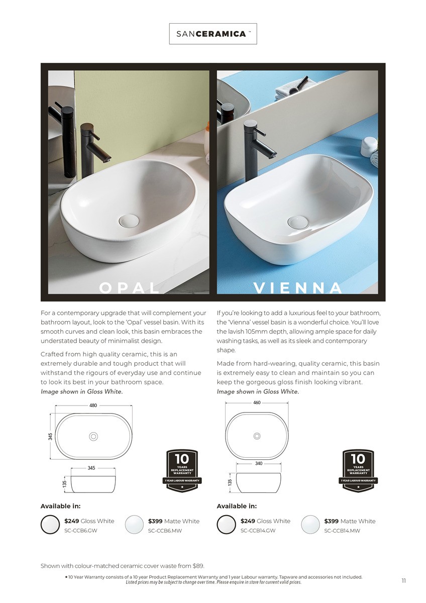 Harvey Norman SanCeramica Catalogues from 6 May