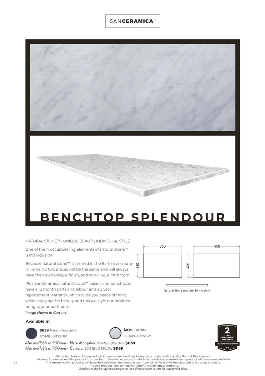 Harvey Norman SanCeramica Catalogues from 6 May