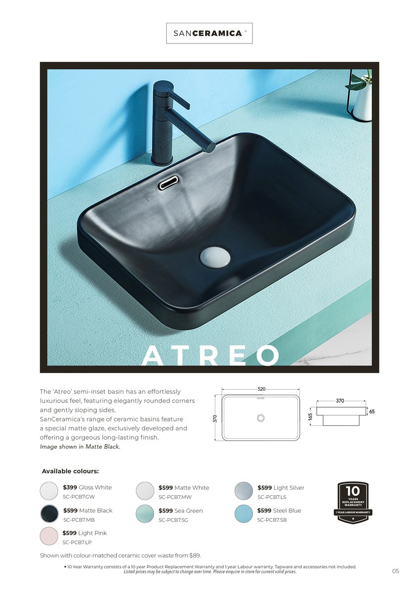 Harvey Norman SanCeramica Catalogues from 6 May