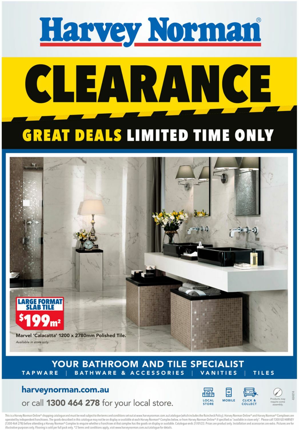 Harvey Norman Clearance Catalogues from 2 January
