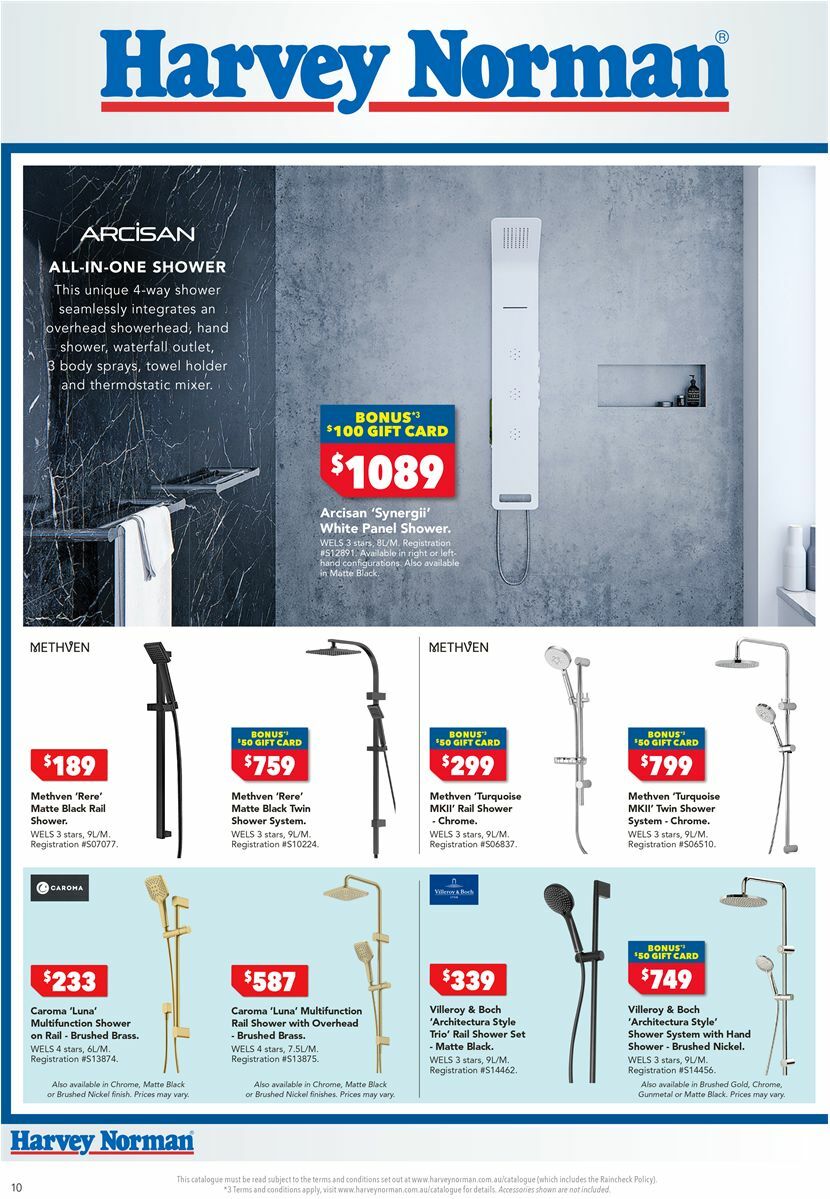 Harvey Norman Bathroom and Tiles January Catalogues from 6 January