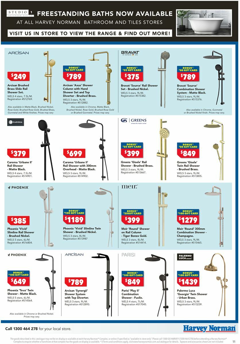 Harvey Norman Bathroom and Tiles January Catalogues from 6 January