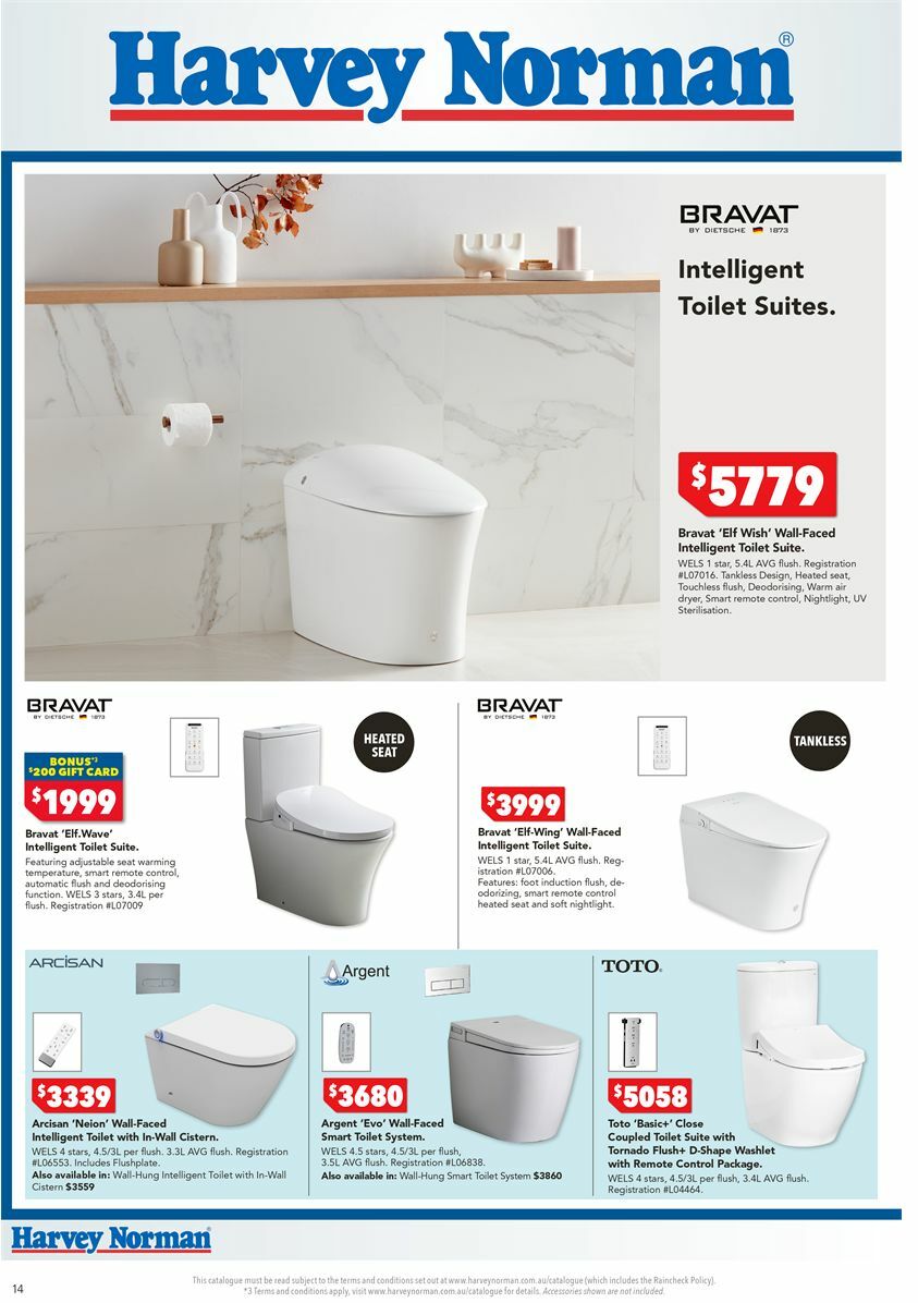 Harvey Norman Bathroom and Tiles January Catalogues from 6 January
