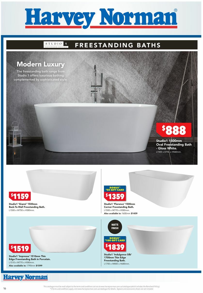 Harvey Norman Bathroom and Tiles January Catalogues from 6 January