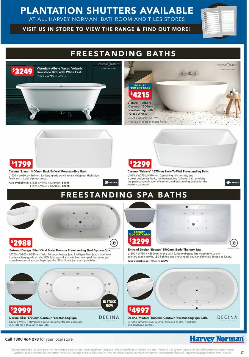 Harvey Norman Bathroom and Tiles January Catalogues from 6 January