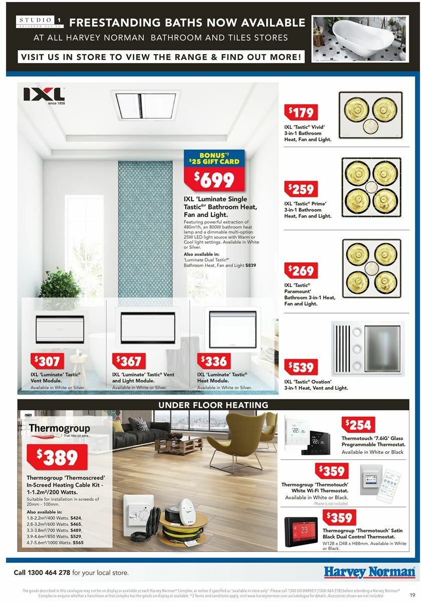 Harvey Norman Bathroom and Tiles January Catalogues from 6 January