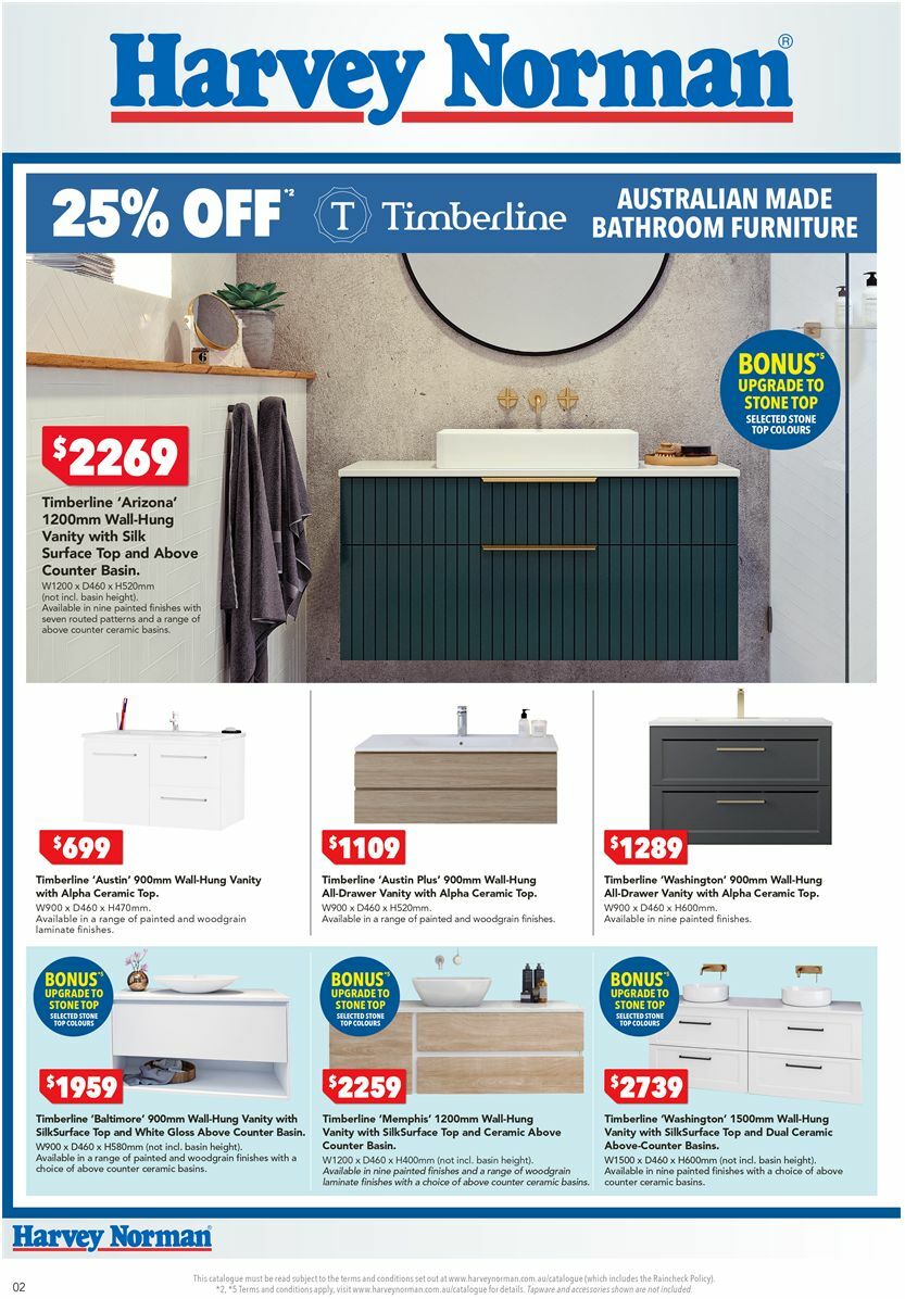 Harvey Norman Bathroom and Tiles January Catalogues from 6 January