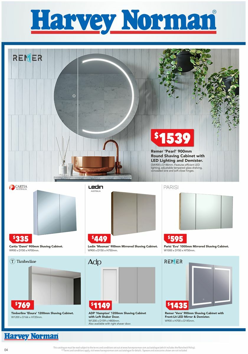 Harvey Norman Bathroom and Tiles January Catalogues from 6 January
