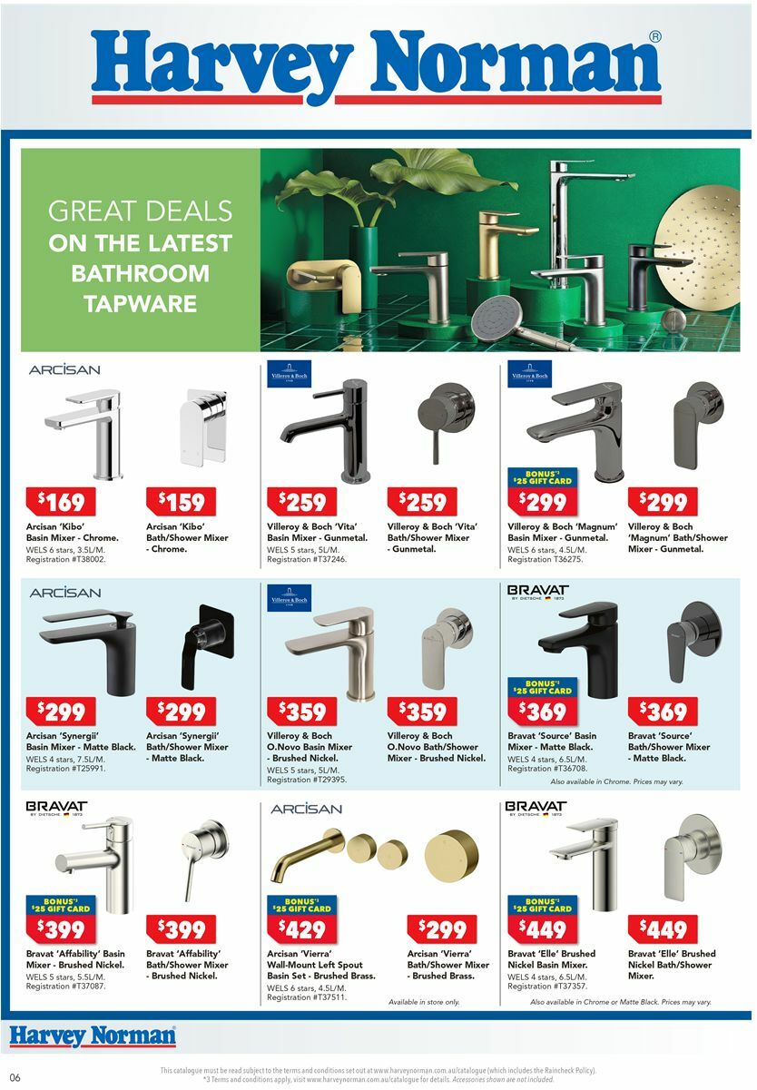 Harvey Norman Bathroom and Tiles January Catalogues from 6 January