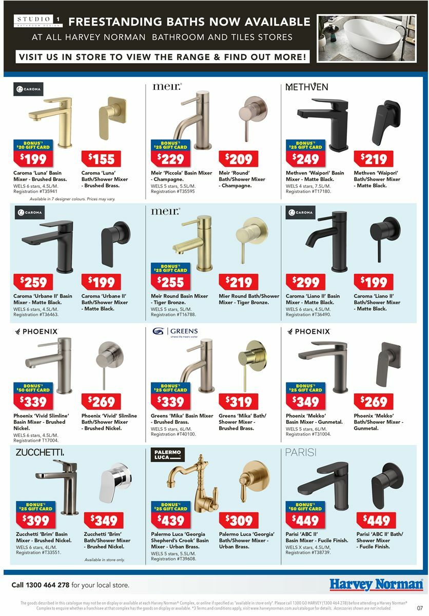 Harvey Norman Bathroom and Tiles January Catalogues from 6 January