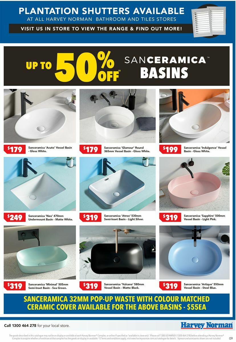 Harvey Norman Bathroom and Tiles January Catalogues from 6 January