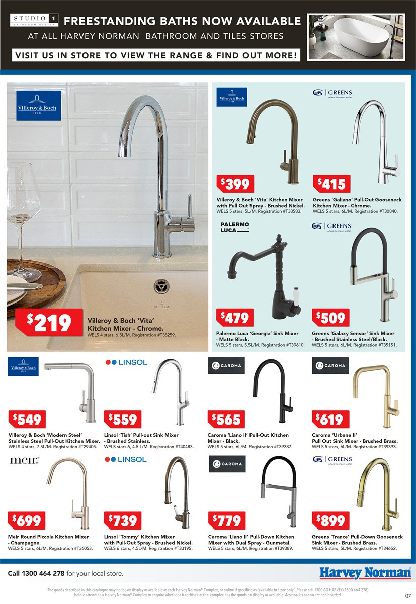 Harvey Norman Bathroom and Tiles February Catalogues from 8 February