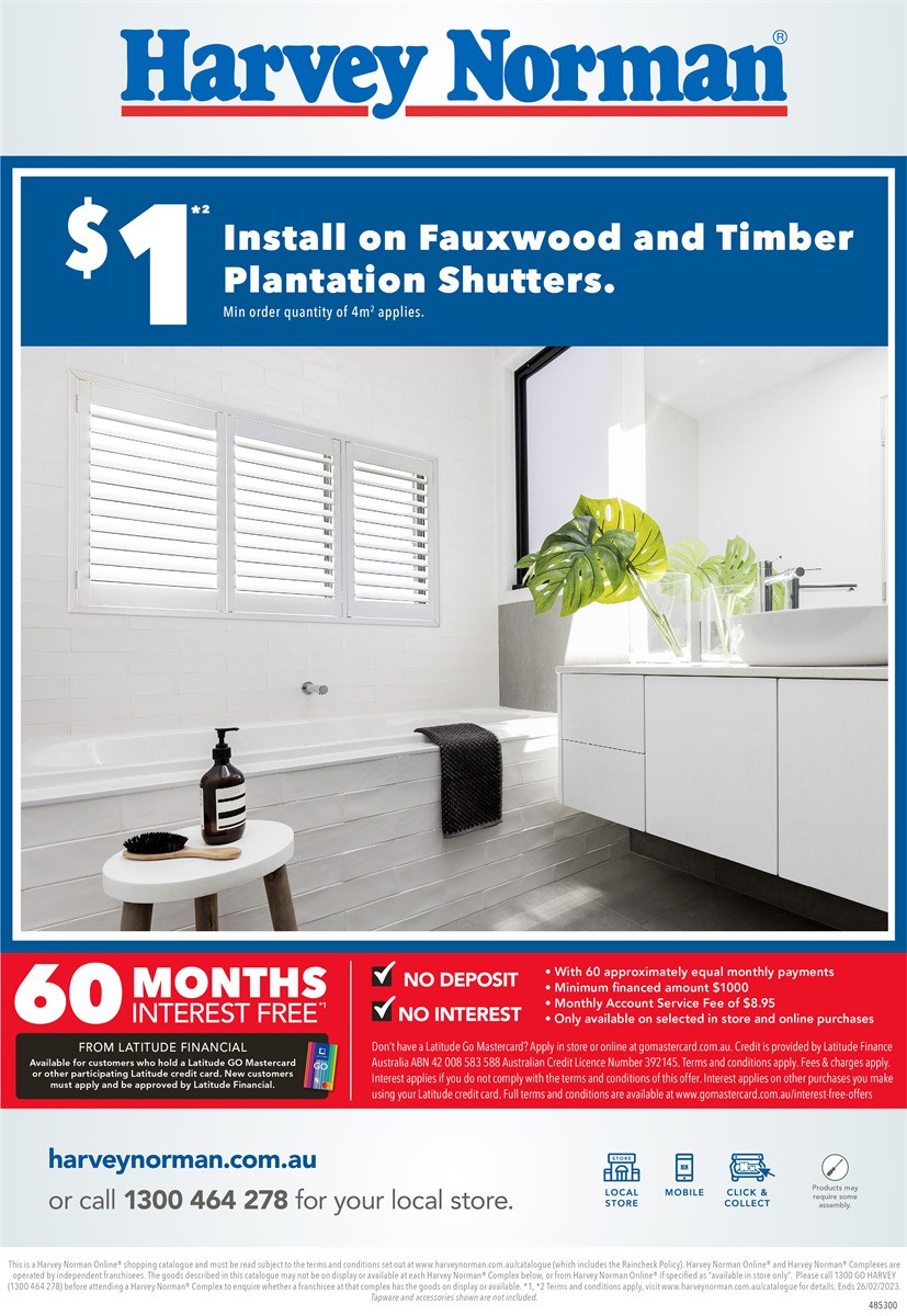 Harvey Norman Bathroom and Tiles February Catalogues from 8 February