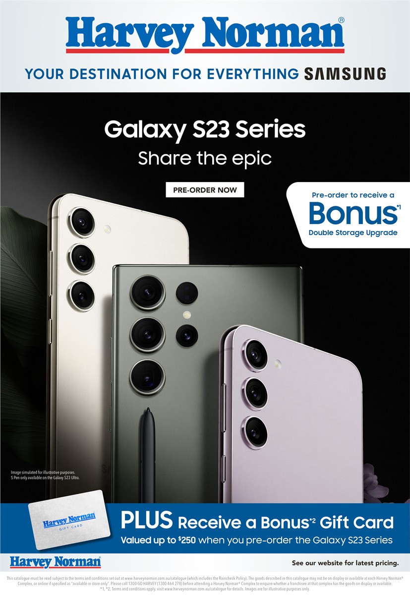 Harvey Norman Galaxy S23 Series Catalogues from 2 February
