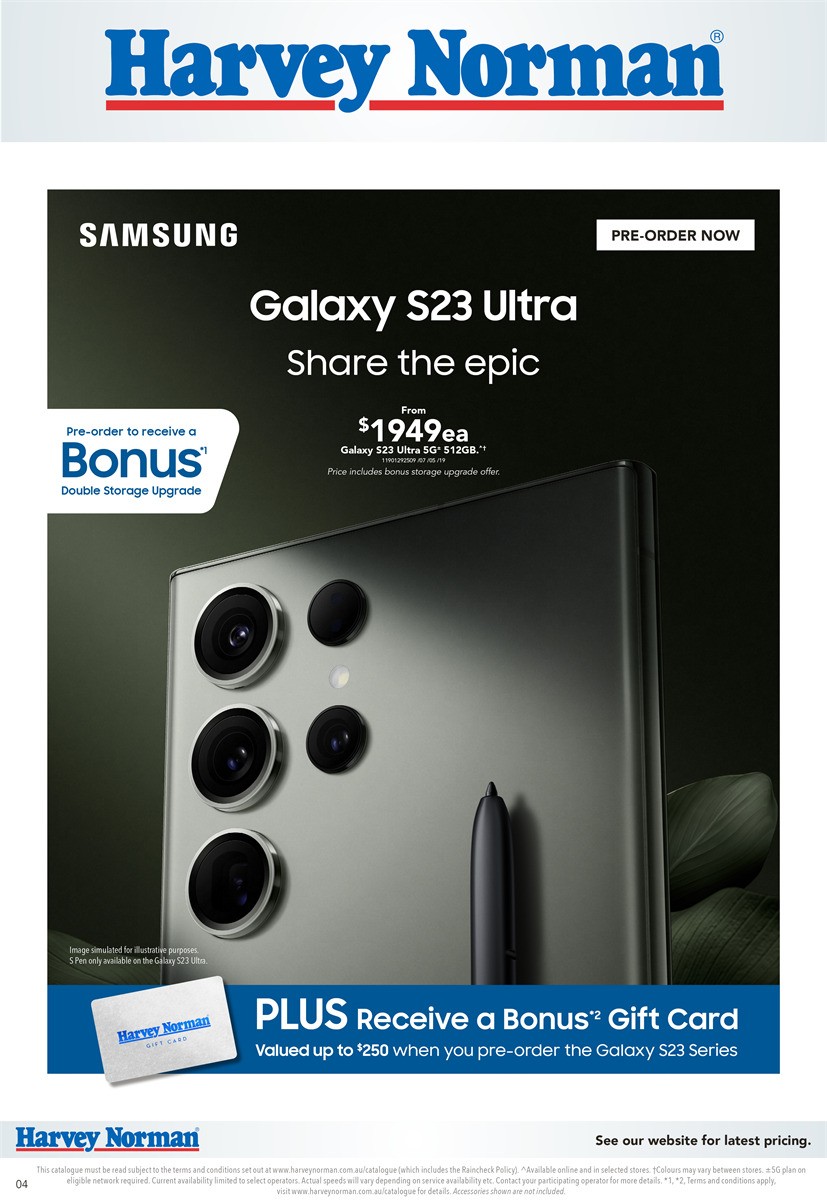 Harvey Norman Galaxy S23 Series Catalogues from 2 February