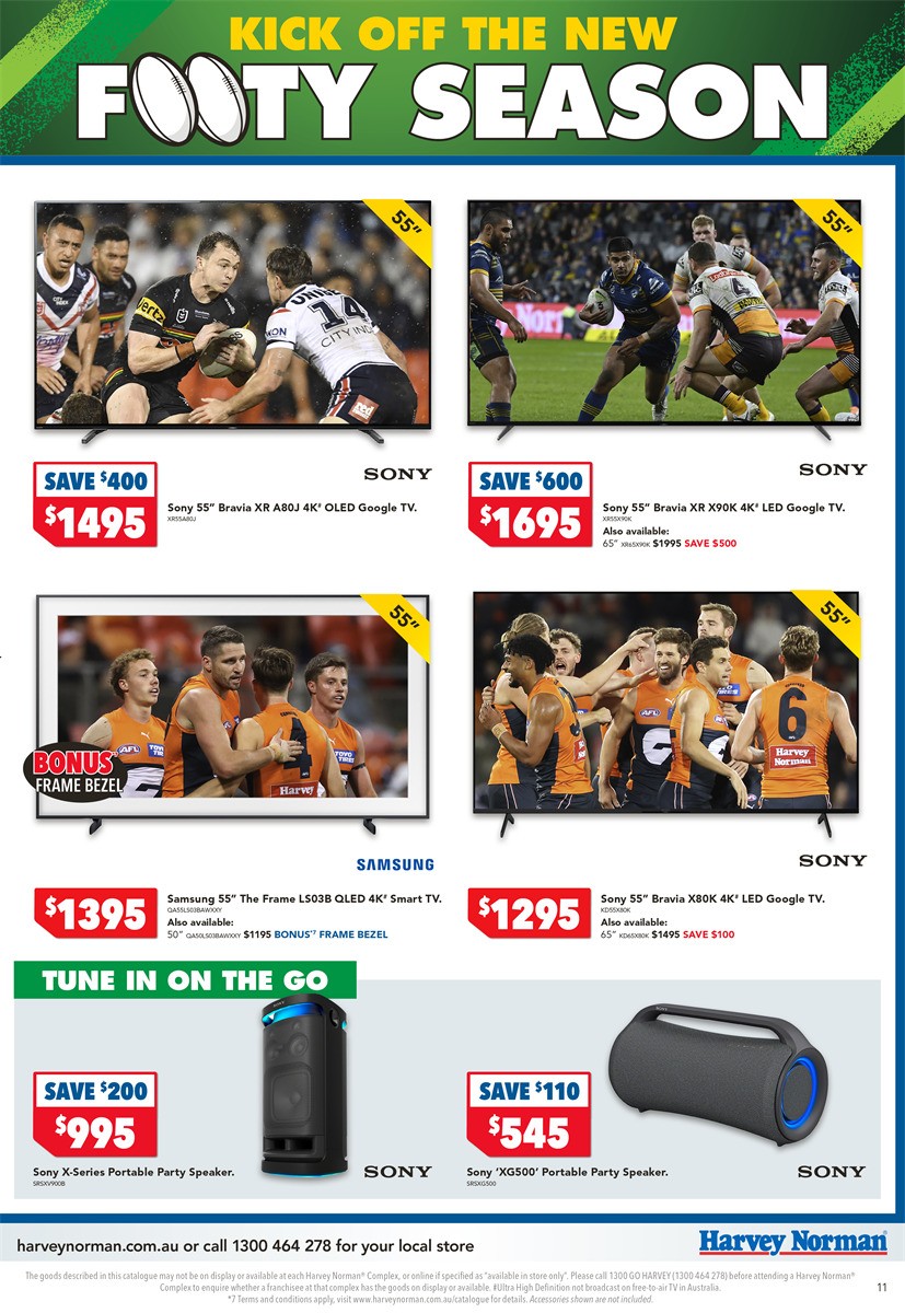 Harvey Norman Kick Off the New Footy Season Catalogues from 2 March