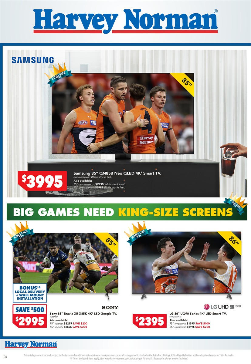 Harvey Norman Kick Off the New Footy Season Catalogues from 2 March